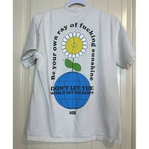 ALAB Be Your Own Ray Of F#cking Sunshine T-Shirt 100% Cotton Sz M PacSun Novelty